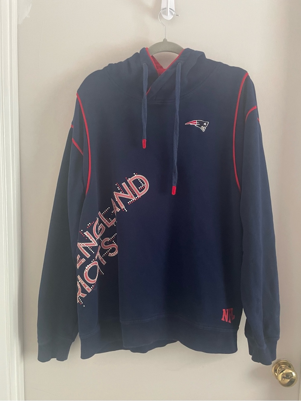 NFL Pro Line New England Patriots Embellished Hoodie XL